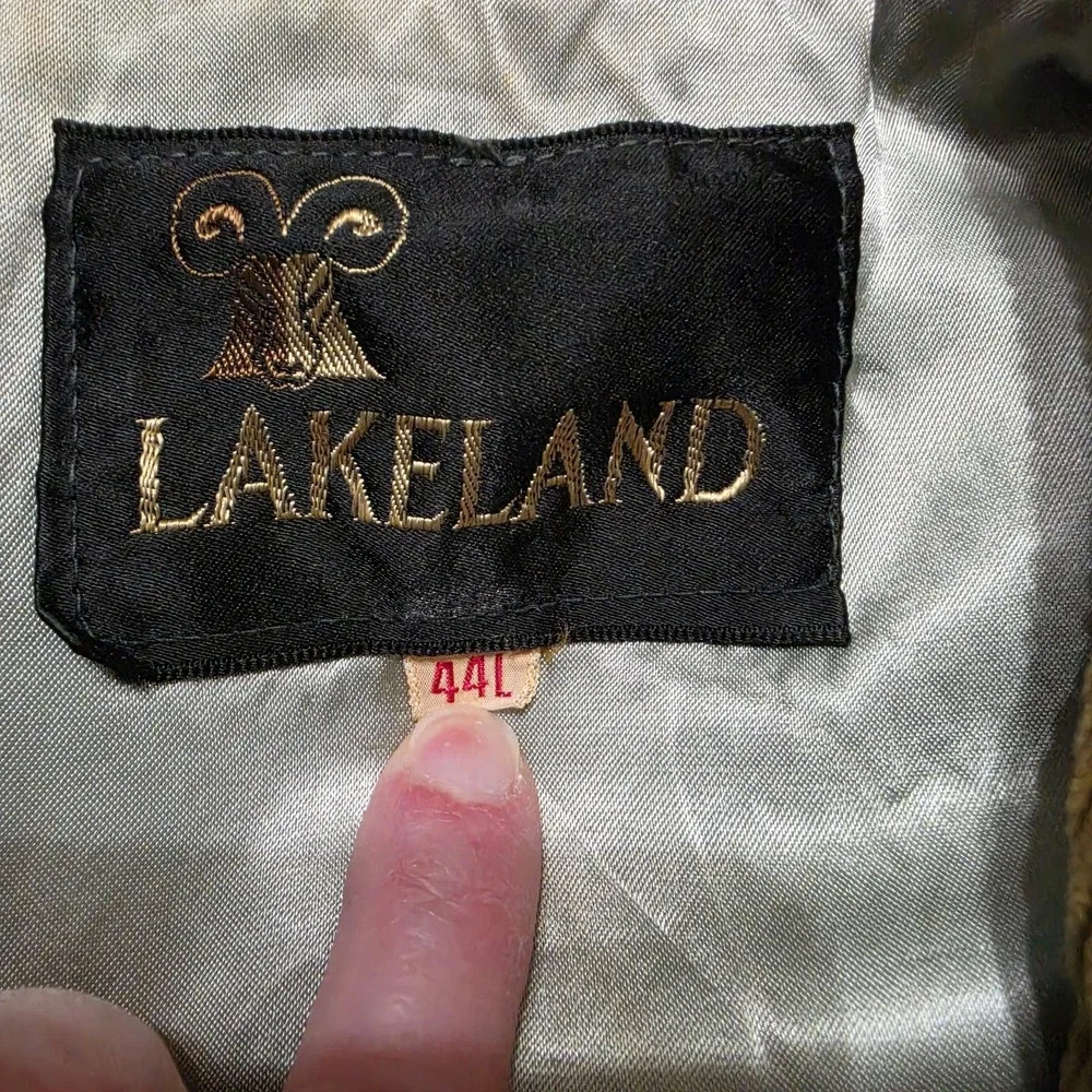 Vintage Lakeland Brown Corduroy Jacket Mens 44 Long Lined Car Coat Retro 70s